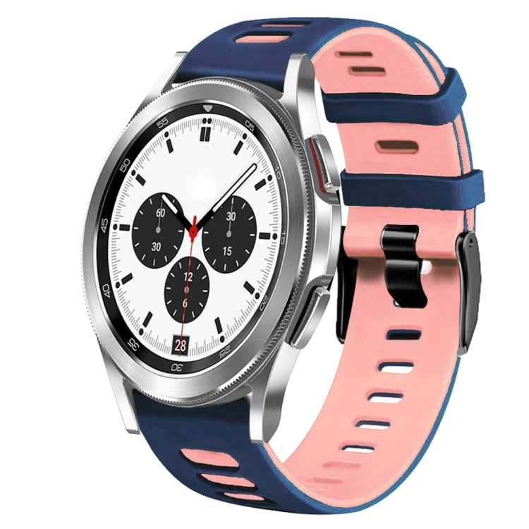 Correia de relógio em silicone bicolor 20mm, para Samsung Galaxy Watch 4 Classic 42mm, para Samsung Galaxy Watch Active 2