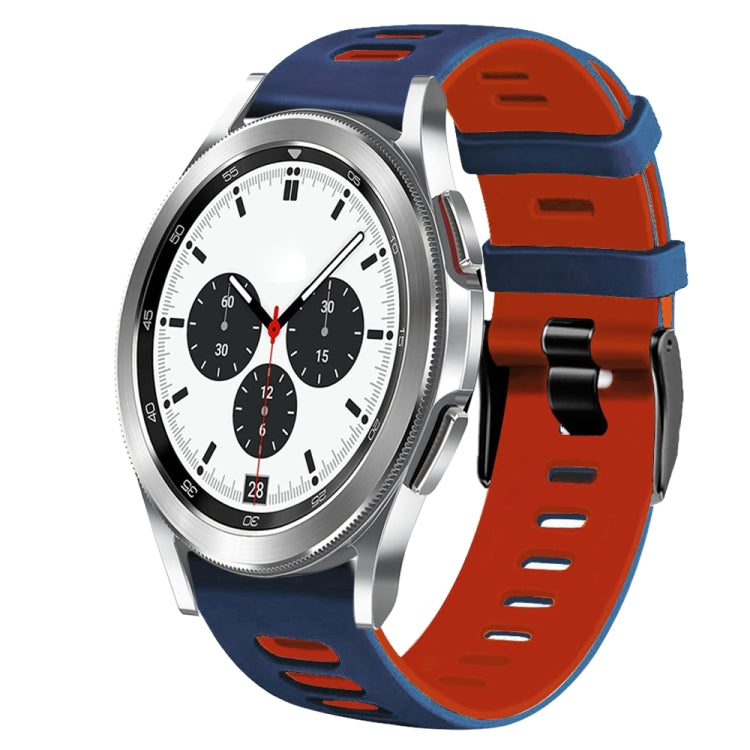 Correia de relógio em silicone bicolor 20mm, para Samsung Galaxy Watch 4 Classic 42mm, para Samsung Galaxy Watch Active 2