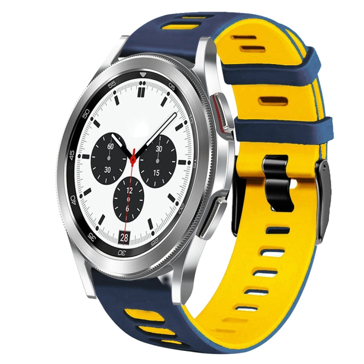 Correia de relógio em silicone bicolor 20mm, para Samsung Galaxy Watch 4 Classic 42mm, para Samsung Galaxy Watch Active 2