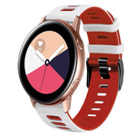 Correia de relógio em silicone bicolor 20mm, para Samsung Galaxy Watch 4 Classic 42mm, para Samsung Galaxy Watch Active 2