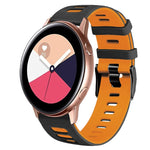 Correia de relógio em silicone bicolor 20mm, para Samsung Galaxy Watch 4 Classic 42mm, para Samsung Galaxy Watch Active 2