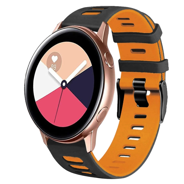 Correia de relógio em silicone bicolor 20mm, para Samsung Galaxy Watch 4 Classic 42mm, para Samsung Galaxy Watch Active 2