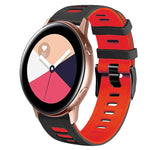 Correia de relógio em silicone bicolor 20mm, para Samsung Galaxy Watch 4 Classic 42mm, para Samsung Galaxy Watch Active 2
