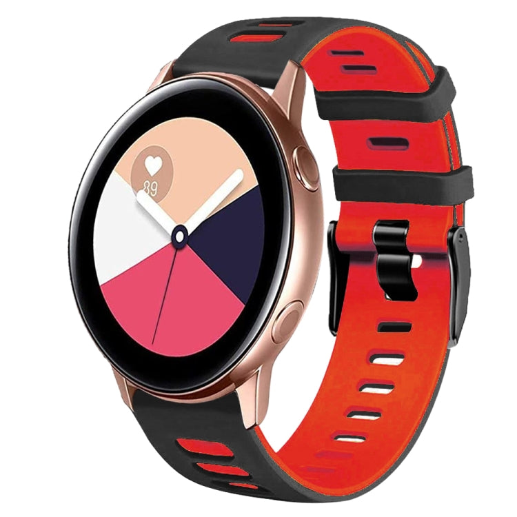Correia de relógio em silicone bicolor 20mm, para Samsung Galaxy Watch 4 Classic 42mm, para Samsung Galaxy Watch Active 2