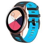 Correia de relógio em silicone bicolor 20mm, para Samsung Galaxy Watch 4 Classic 42mm, para Samsung Galaxy Watch Active 2