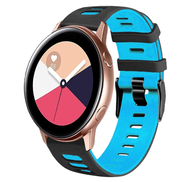 Correia de relógio em silicone bicolor 20mm, para Samsung Galaxy Watch 4 Classic 42mm, para Samsung Galaxy Watch Active 2