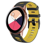 Correia de relógio em silicone bicolor 20mm, para Samsung Galaxy Watch 4 Classic 42mm, para Samsung Galaxy Watch Active 2
