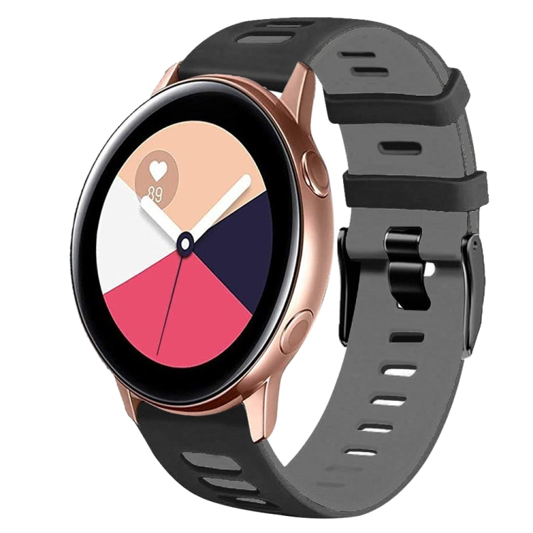 Correia de relógio em silicone bicolor 20mm, para Samsung Galaxy Watch 4 Classic 42mm, para Samsung Galaxy Watch Active 2