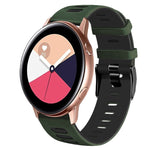 Correia de relógio em silicone bicolor 20mm, para Samsung Galaxy Watch 4 Classic 42mm, para Samsung Galaxy Watch Active 2
