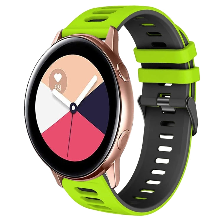 Correia de relógio em silicone bicolor 20mm, para Samsung Galaxy Watch 4 Classic 42mm, para Samsung Galaxy Watch Active 2