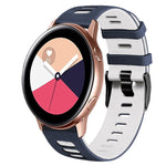 Correia de relógio em silicone bicolor 20mm, para Samsung Galaxy Watch 4 Classic 42mm, para Samsung Galaxy Watch Active 2