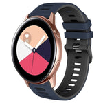 Correia de relógio em silicone bicolor 20mm, para Samsung Galaxy Watch 4 Classic 42mm, para Samsung Galaxy Watch Active 2