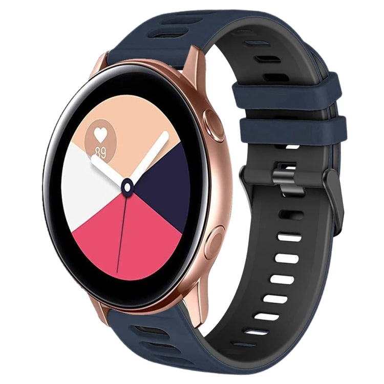 Correia de relógio em silicone bicolor 20mm, para Samsung Galaxy Watch 4 Classic 42mm, para Samsung Galaxy Watch Active 2
