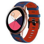 Correia de relógio em silicone bicolor 20mm, para Samsung Galaxy Watch 4 Classic 42mm, para Samsung Galaxy Watch Active 2