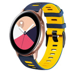 Correia de relógio em silicone bicolor 20mm, para Samsung Galaxy Watch 4 Classic 42mm, para Samsung Galaxy Watch Active 2