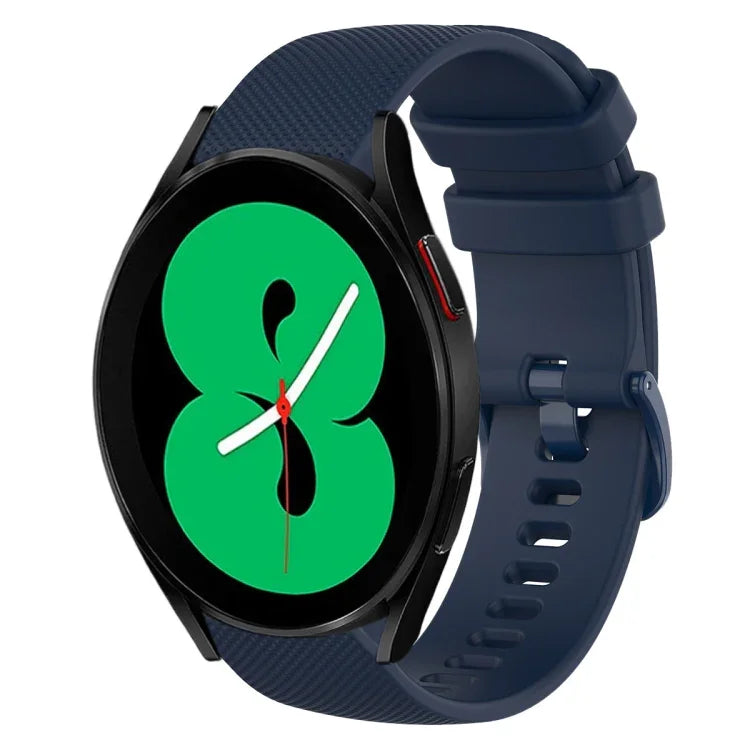 Pulseira de Relógio de Silicone 20mm Xadrez de Cor Sólida, Para Samsung Galaxy Watch4 44mm, Para Samsung Galaxy Watch4 Classic 46mm, Para Samsung Galaxy Watch4 Classic 42mm, Para Samsung Galaxy Watch Active 2