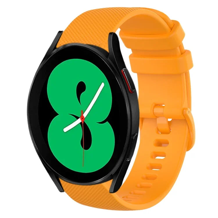 Pulseira de Relógio de Silicone 20mm Xadrez de Cor Sólida, Para Samsung Galaxy Watch4 44mm, Para Samsung Galaxy Watch4 Classic 46mm, Para Samsung Galaxy Watch4 Classic 42mm, Para Samsung Galaxy Watch Active 2