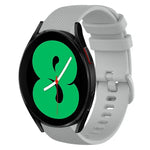 Pulseira de Relógio de Silicone 20mm Xadrez de Cor Sólida, Para Samsung Galaxy Watch4 44mm, Para Samsung Galaxy Watch4 Classic 46mm, Para Samsung Galaxy Watch4 Classic 42mm, Para Samsung Galaxy Watch Active 2