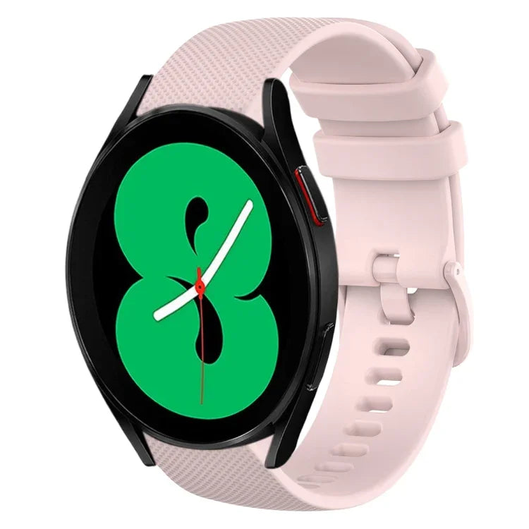Pulseira de Relógio de Silicone 20mm Xadrez de Cor Sólida, Para Samsung Galaxy Watch4 44mm, Para Samsung Galaxy Watch4 Classic 46mm, Para Samsung Galaxy Watch4 Classic 42mm, Para Samsung Galaxy Watch Active 2