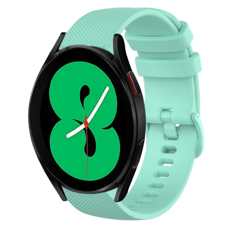 Pulseira de Relógio de Silicone 20mm Xadrez de Cor Sólida, Para Samsung Galaxy Watch4 44mm, Para Samsung Galaxy Watch4 Classic 46mm, Para Samsung Galaxy Watch4 Classic 42mm, Para Samsung Galaxy Watch Active 2