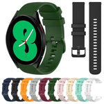Pulseira de Relógio de Silicone 20mm Xadrez de Cor Sólida, Para Samsung Galaxy Watch4 44mm, Para Samsung Galaxy Watch4 Classic 46mm, Para Samsung Galaxy Watch4 Classic 42mm, Para Samsung Galaxy Watch Active 2