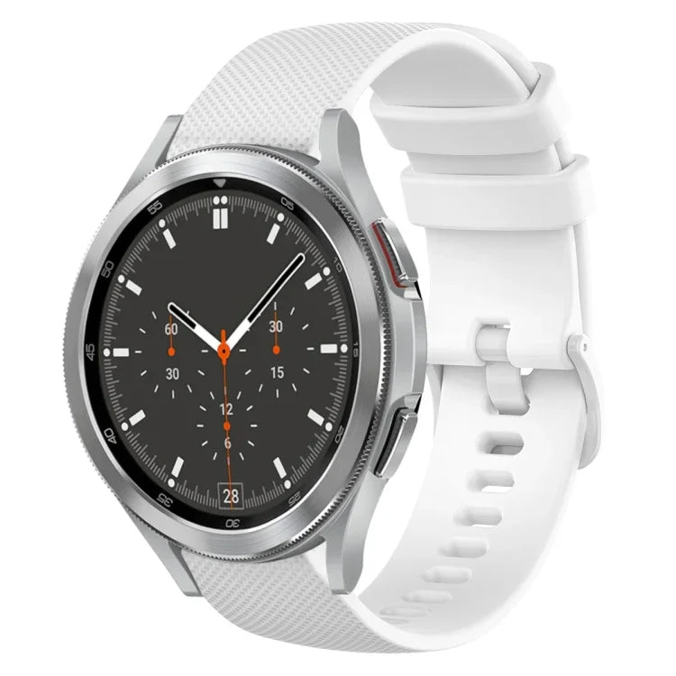 Pulseira de Relógio de Silicone 20mm Xadrez de Cor Sólida, Para Samsung Galaxy Watch4 44mm, Para Samsung Galaxy Watch4 Classic 46mm, Para Samsung Galaxy Watch4 Classic 42mm, Para Samsung Galaxy Watch Active 2