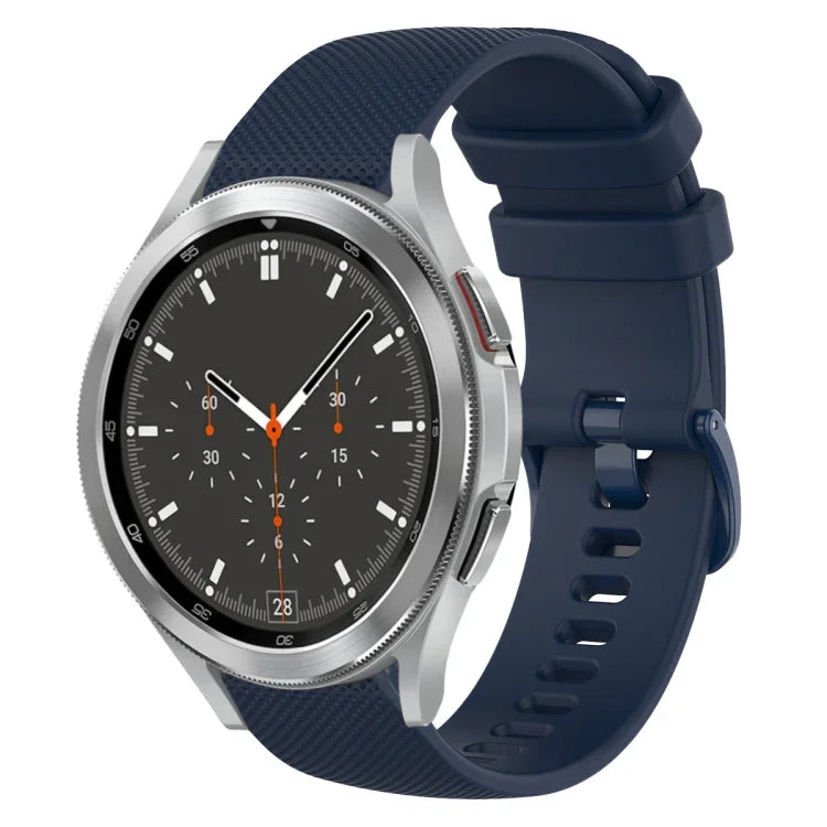 Pulseira de Relógio de Silicone 20mm Xadrez de Cor Sólida, Para Samsung Galaxy Watch4 44mm, Para Samsung Galaxy Watch4 Classic 46mm, Para Samsung Galaxy Watch4 Classic 42mm, Para Samsung Galaxy Watch Active 2