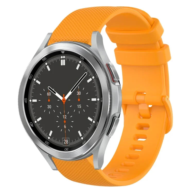 Pulseira de Relógio de Silicone 20mm Xadrez de Cor Sólida, Para Samsung Galaxy Watch4 44mm, Para Samsung Galaxy Watch4 Classic 46mm, Para Samsung Galaxy Watch4 Classic 42mm, Para Samsung Galaxy Watch Active 2
