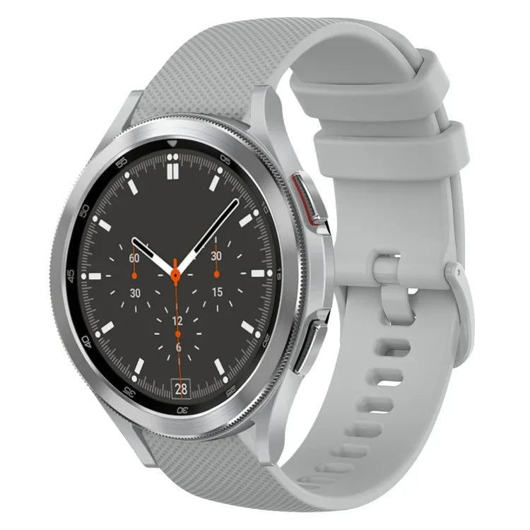 Pulseira de Relógio de Silicone 20mm Xadrez de Cor Sólida, Para Samsung Galaxy Watch4 44mm, Para Samsung Galaxy Watch4 Classic 46mm, Para Samsung Galaxy Watch4 Classic 42mm, Para Samsung Galaxy Watch Active 2