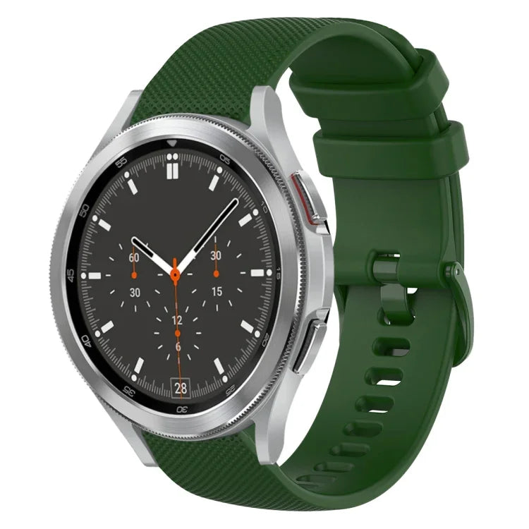 Pulseira de Relógio de Silicone 20mm Xadrez de Cor Sólida, Para Samsung Galaxy Watch4 44mm, Para Samsung Galaxy Watch4 Classic 46mm, Para Samsung Galaxy Watch4 Classic 42mm, Para Samsung Galaxy Watch Active 2