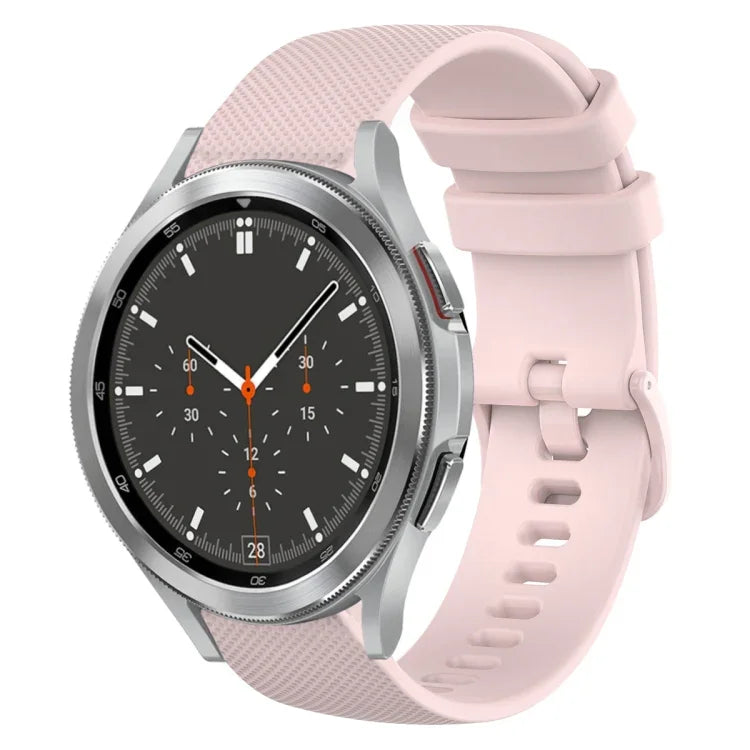 Pulseira de Relógio de Silicone 20mm Xadrez de Cor Sólida, Para Samsung Galaxy Watch4 44mm, Para Samsung Galaxy Watch4 Classic 46mm, Para Samsung Galaxy Watch4 Classic 42mm, Para Samsung Galaxy Watch Active 2