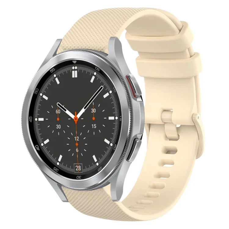Pulseira de Relógio de Silicone 20mm Xadrez de Cor Sólida, Para Samsung Galaxy Watch4 44mm, Para Samsung Galaxy Watch4 Classic 46mm, Para Samsung Galaxy Watch4 Classic 42mm, Para Samsung Galaxy Watch Active 2