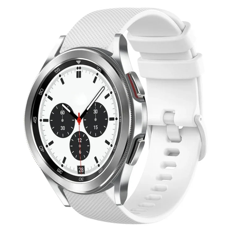 Pulseira de Relógio de Silicone 20mm Xadrez de Cor Sólida, Para Samsung Galaxy Watch4 44mm, Para Samsung Galaxy Watch4 Classic 46mm, Para Samsung Galaxy Watch4 Classic 42mm, Para Samsung Galaxy Watch Active 2