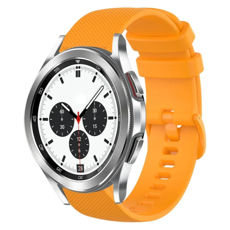 Pulseira de Relógio de Silicone 20mm Xadrez de Cor Sólida, Para Samsung Galaxy Watch4 44mm, Para Samsung Galaxy Watch4 Classic 46mm, Para Samsung Galaxy Watch4 Classic 42mm, Para Samsung Galaxy Watch Active 2