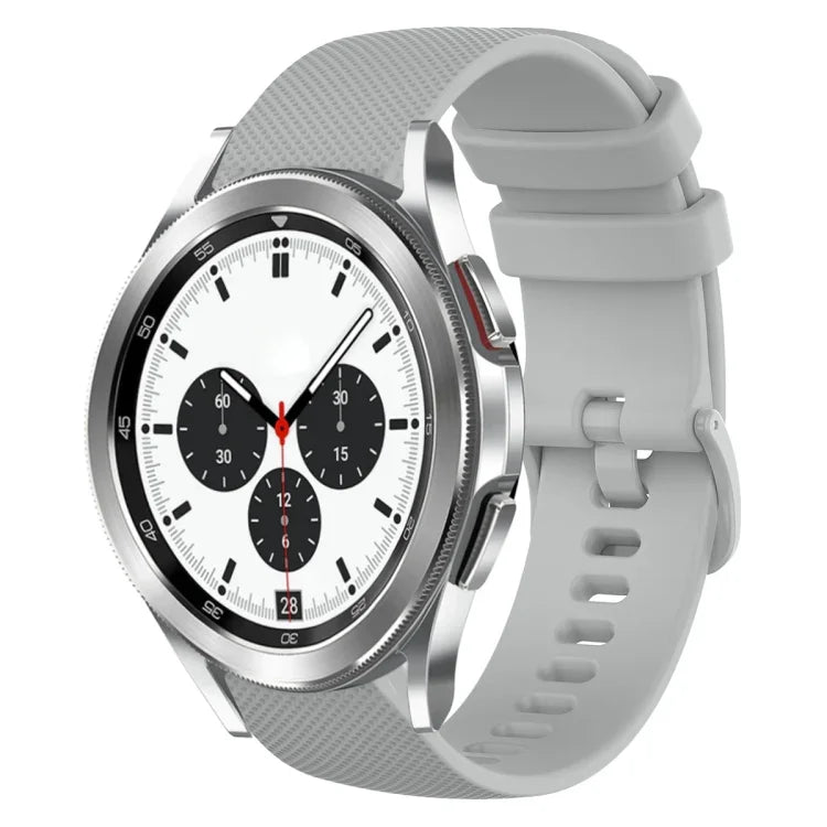 Pulseira de Relógio de Silicone 20mm Xadrez de Cor Sólida, Para Samsung Galaxy Watch4 44mm, Para Samsung Galaxy Watch4 Classic 46mm, Para Samsung Galaxy Watch4 Classic 42mm, Para Samsung Galaxy Watch Active 2