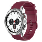 Pulseira de Relógio de Silicone 20mm Xadrez de Cor Sólida, Para Samsung Galaxy Watch4 44mm, Para Samsung Galaxy Watch4 Classic 46mm, Para Samsung Galaxy Watch4 Classic 42mm, Para Samsung Galaxy Watch Active 2