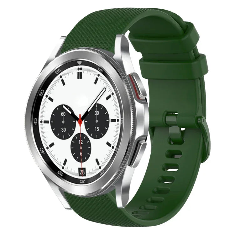 Pulseira de Relógio de Silicone 20mm Xadrez de Cor Sólida, Para Samsung Galaxy Watch4 44mm, Para Samsung Galaxy Watch4 Classic 46mm, Para Samsung Galaxy Watch4 Classic 42mm, Para Samsung Galaxy Watch Active 2