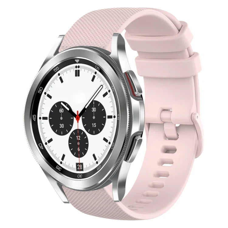 Pulseira de Relógio de Silicone 20mm Xadrez de Cor Sólida, Para Samsung Galaxy Watch4 44mm, Para Samsung Galaxy Watch4 Classic 46mm, Para Samsung Galaxy Watch4 Classic 42mm, Para Samsung Galaxy Watch Active 2