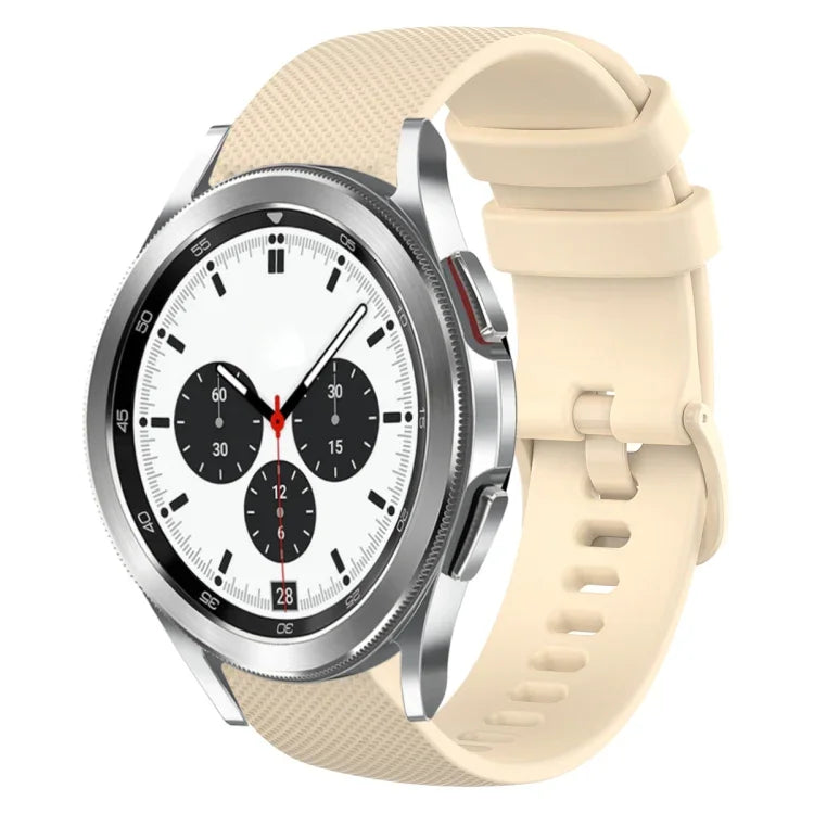 Pulseira de Relógio de Silicone 20mm Xadrez de Cor Sólida, Para Samsung Galaxy Watch4 44mm, Para Samsung Galaxy Watch4 Classic 46mm, Para Samsung Galaxy Watch4 Classic 42mm, Para Samsung Galaxy Watch Active 2