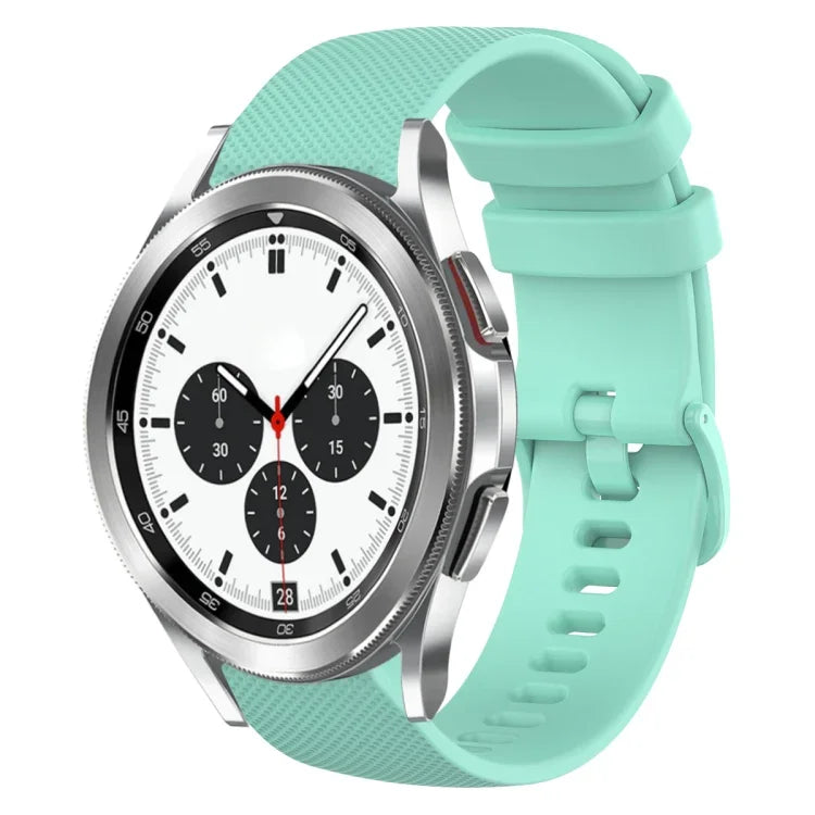 Pulseira de Relógio de Silicone 20mm Xadrez de Cor Sólida, Para Samsung Galaxy Watch4 44mm, Para Samsung Galaxy Watch4 Classic 46mm, Para Samsung Galaxy Watch4 Classic 42mm, Para Samsung Galaxy Watch Active 2