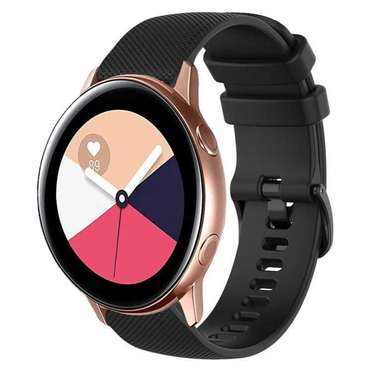 Pulseira de Relógio de Silicone 20mm Xadrez de Cor Sólida, Para Samsung Galaxy Watch4 44mm, Para Samsung Galaxy Watch4 Classic 46mm, Para Samsung Galaxy Watch4 Classic 42mm, Para Samsung Galaxy Watch Active 2