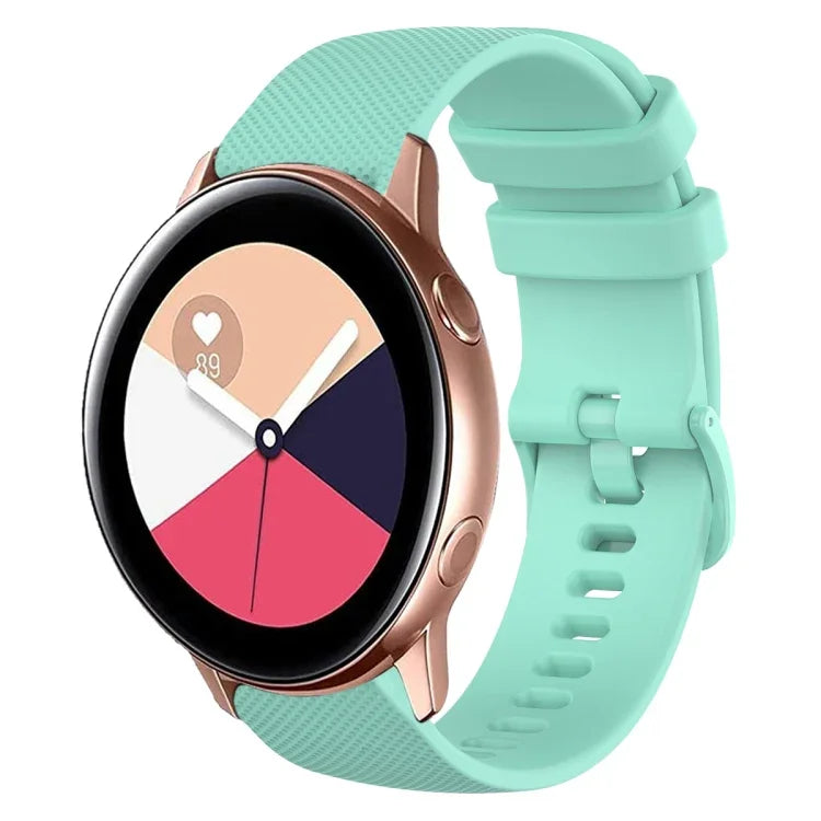 Pulseira de Relógio de Silicone 20mm Xadrez de Cor Sólida, Para Samsung Galaxy Watch4 44mm, Para Samsung Galaxy Watch4 Classic 46mm, Para Samsung Galaxy Watch4 Classic 42mm, Para Samsung Galaxy Watch Active 2