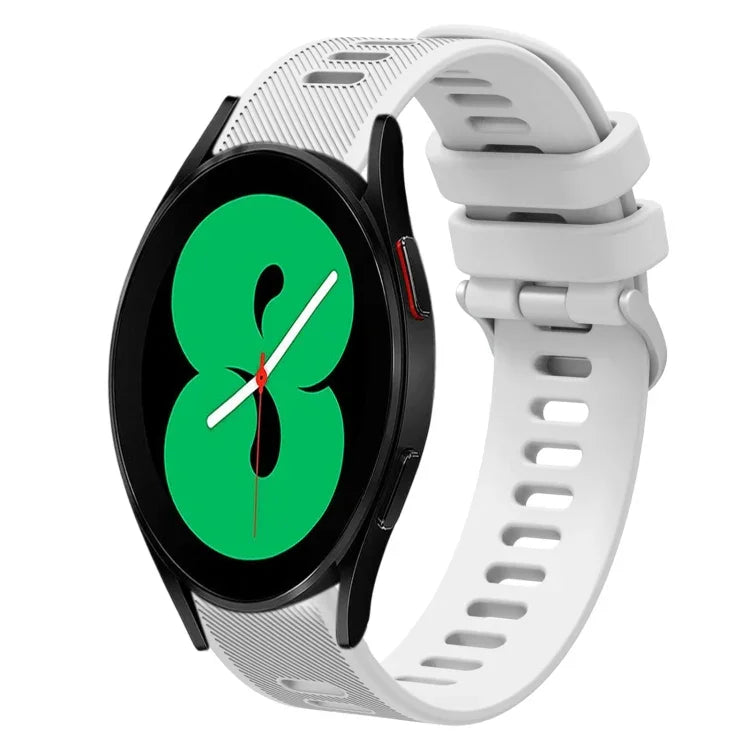 Correia de Relógio em Silicone de Cor Sólida 20mm com Sarja, Para Samsung Galaxy Watch4 44mm, Para Samsung Galaxy Watch4 Classic 46mm, Para Samsung Galaxy Watch4 Classic 42mm, Para Samsung Galaxy Watch Active 2