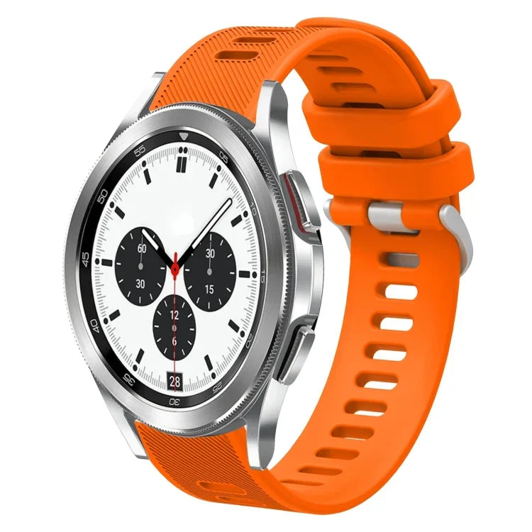 20mm Twill Solid Color Silicone Watch Band, For Samsung Galaxy Watch4 44mm, For Samsung Galaxy Watch4 Classic 46mm, For Samsung Galaxy Watch4 Classic 42mm, For Samsung Galaxy Watch Active 2