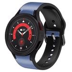 Correia de relógio em couro adesivo de silicone 20mm, para Samsung Galaxy Watch 5 40mm, para Samsung Galaxy Watch 5 44mm, para Samsung Galaxy Watch 5 Pro 45mm, para Samsung Galaxy Watch 4 40mm, para Samsung Galaxy Watch 4 44mm
