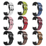 Correia de relógio em couro adesivo de silicone 20mm, para Samsung Galaxy Watch 5 40mm, para Samsung Galaxy Watch 5 44mm, para Samsung Galaxy Watch 5 Pro 45mm, para Samsung Galaxy Watch 4 40mm, para Samsung Galaxy Watch 4 44mm