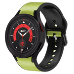 Correia de relógio em couro adesivo de silicone 20mm, para Samsung Galaxy Watch 5 40mm, para Samsung Galaxy Watch 5 44mm, para Samsung Galaxy Watch 5 Pro 45mm, para Samsung Galaxy Watch 4 40mm, para Samsung Galaxy Watch 4 44mm