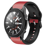Correia de relógio em couro adesivo de silicone 20mm, para Samsung Galaxy Watch 5 40mm, para Samsung Galaxy Watch 5 44mm, para Samsung Galaxy Watch 5 Pro 45mm, para Samsung Galaxy Watch 4 40mm, para Samsung Galaxy Watch 4 44mm