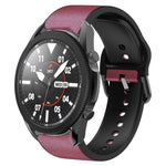 Correia de relógio em couro adesivo de silicone 20mm, para Samsung Galaxy Watch 5 40mm, para Samsung Galaxy Watch 5 44mm, para Samsung Galaxy Watch 5 Pro 45mm, para Samsung Galaxy Watch 4 40mm, para Samsung Galaxy Watch 4 44mm