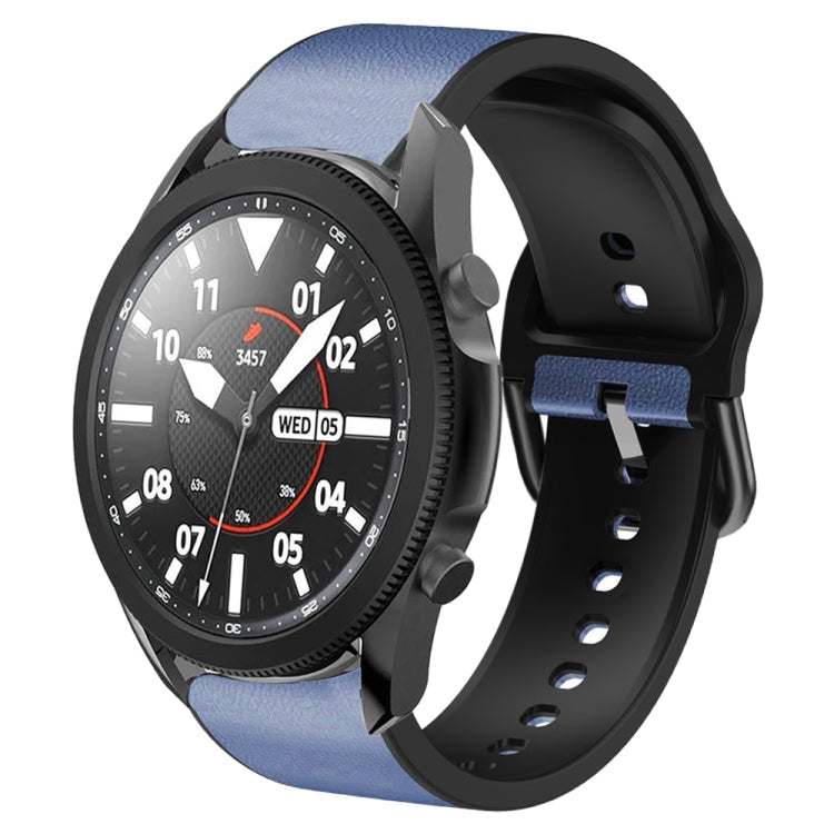 Correia de relógio em couro adesivo de silicone 20mm, para Samsung Galaxy Watch 5 40mm, para Samsung Galaxy Watch 5 44mm, para Samsung Galaxy Watch 5 Pro 45mm, para Samsung Galaxy Watch 4 40mm, para Samsung Galaxy Watch 4 44mm